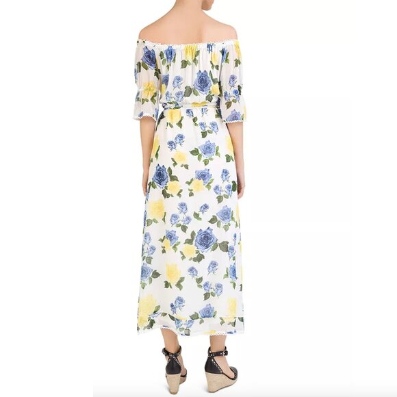 The Kooples Sport - Wild Roses Off-the-Shoulder Maxi Dress, Sz SMALL - Picture 5 of 10